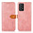 Leather Case Stands Flip Cover Holder N07P for Samsung Galaxy A52 4G Pink