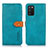 Leather Case Stands Flip Cover Holder N07P for Samsung Galaxy F02S SM-E025F Cyan