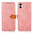 Leather Case Stands Flip Cover Holder N07P for Samsung Galaxy M04 Pink