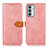 Leather Case Stands Flip Cover Holder N07P for Samsung Galaxy M13 4G Pink
