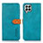 Leather Case Stands Flip Cover Holder N07P for Samsung Galaxy M33 5G Cyan