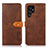 Leather Case Stands Flip Cover Holder N07P for Samsung Galaxy S24 Ultra 5G