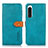 Leather Case Stands Flip Cover Holder N07P for Sony Xperia 5 IV Cyan