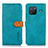 Leather Case Stands Flip Cover Holder N07P for Vivo X80 5G Cyan