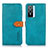 Leather Case Stands Flip Cover Holder N07P for Vivo Y74s 5G Cyan