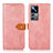 Leather Case Stands Flip Cover Holder N07P for Xiaomi Mi 12T Pro 5G Pink