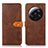 Leather Case Stands Flip Cover Holder N07P for Xiaomi Mi 13 Ultra 5G Brown