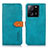 Leather Case Stands Flip Cover Holder N07P for Xiaomi Mi 13T 5G Cyan