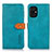 Leather Case Stands Flip Cover Holder N07P for Xiaomi Poco M5 4G Cyan