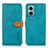 Leather Case Stands Flip Cover Holder N07P for Xiaomi Redmi 11 Prime 5G Cyan