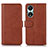 Leather Case Stands Flip Cover Holder N08P for Huawei Honor X5 Plus Brown