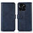 Leather Case Stands Flip Cover Holder N08P for Huawei Honor X8b Blue