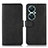 Leather Case Stands Flip Cover Holder N08P for Huawei Nova 11i Black