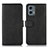 Leather Case Stands Flip Cover Holder N08P for Motorola Moto G 5G (2023) Black