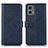 Leather Case Stands Flip Cover Holder N08P for Motorola Moto G 5G (2023) Blue