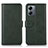Leather Case Stands Flip Cover Holder N08P for Motorola Moto G14 Green