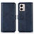 Leather Case Stands Flip Cover Holder N08P for Motorola Moto G53j 5G Blue