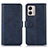 Leather Case Stands Flip Cover Holder N08P for Motorola Moto G53y 5G Blue