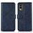 Leather Case Stands Flip Cover Holder N08P for Nokia C210 Blue