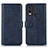 Leather Case Stands Flip Cover Holder N08P for Nokia C22 Blue