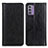 Leather Case Stands Flip Cover Holder N08P for Nokia G42 5G Black