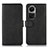 Leather Case Stands Flip Cover Holder N08P for Oppo Reno10 5G Black