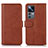 Leather Case Stands Flip Cover Holder N08P for Xiaomi Mi 12T Pro 5G Brown