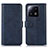 Leather Case Stands Flip Cover Holder N08P for Xiaomi Mi 13 5G Blue