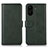 Leather Case Stands Flip Cover Holder N08P for Xiaomi Poco C65 Green