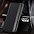 Leather Case Stands Flip Cover Holder Q01H for Samsung Galaxy A73 5G Black