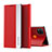 Leather Case Stands Flip Cover Holder Q01H for Xiaomi Redmi 10A 4G Red