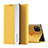 Leather Case Stands Flip Cover Holder Q01H for Xiaomi Redmi 10A 4G Yellow