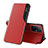 Leather Case Stands Flip Cover Holder Q02H for Xiaomi Mi 11T 5G Red