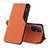 Leather Case Stands Flip Cover Holder Q02H for Xiaomi Mi 11T Pro 5G Orange