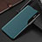 Leather Case Stands Flip Cover Holder Q02H for Xiaomi Poco X3 NFC Green