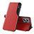 Leather Case Stands Flip Cover Holder Q02H for Xiaomi Poco X4 GT 5G Red