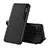 Leather Case Stands Flip Cover Holder Q02H for Xiaomi Redmi 9 India Black