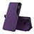 Leather Case Stands Flip Cover Holder Q02H for Xiaomi Redmi 9 India Purple