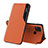 Leather Case Stands Flip Cover Holder Q02H for Xiaomi Redmi 9C NFC Orange