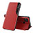 Leather Case Stands Flip Cover Holder Q02H for Xiaomi Redmi 9C NFC Red