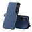 Leather Case Stands Flip Cover Holder Q02H for Xiaomi Redmi K50 Gaming AMG F1 5G Blue