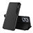 Leather Case Stands Flip Cover Holder Q02H for Xiaomi Redmi Note 11T Pro+ Plus 5G Black