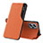 Leather Case Stands Flip Cover Holder Q02H for Xiaomi Redmi Note 11T Pro+ Plus 5G Orange