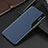 Leather Case Stands Flip Cover Holder Q03H for Xiaomi POCO C3 Blue