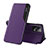 Leather Case Stands Flip Cover Holder Q03H for Xiaomi Poco X5 5G Purple
