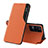 Leather Case Stands Flip Cover Holder Q03H for Xiaomi Redmi K40S 5G Orange