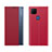 Leather Case Stands Flip Cover Holder Q04H for Xiaomi POCO C3 Red