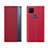 Leather Case Stands Flip Cover Holder Q04H for Xiaomi Redmi 10A 4G Red