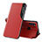 Leather Case Stands Flip Cover Holder QH1 for Samsung Galaxy M11 Red