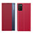 Leather Case Stands Flip Cover Holder QH2 for Samsung Galaxy A02s Red